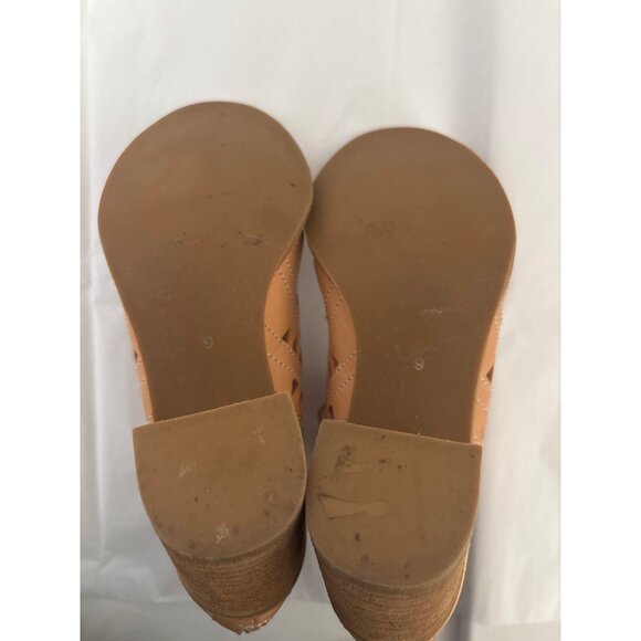 Jeffrey Campbell Block Heel 9 Cordillo Tan Cutout Lace-Up Sandal Coastal Cowgirl - Picture 9 of 12